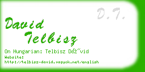 david telbisz business card